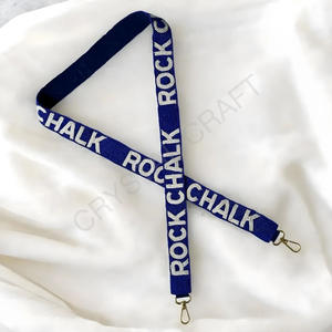 Sangles de sac en perles de rocaille en or blanc personnalisées, forme unique et design de sangle de sac à main perlée, accessoires de mode - Product Image 1