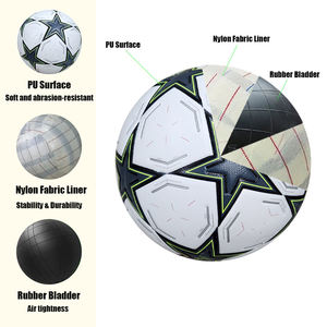KHASON Custom Logo Size 5/4 Thermal Bonded PU Eco-Friendly Durable Soccer <b>Ball</b> Gold Adults Training Football Factory Wholesale - Product Image 5