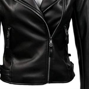 Chaqueta de cuero para mujer de alta calidad Diseño elegante Color personalizado A prueba de viento Antiarrugas Aceptar servicio OEM - Product Image 5