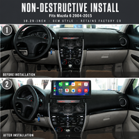 Pemutar DVD Mobil Android 12.3 inci untuk Mazda 6 2004-2015 Layar Besar GPS Navigasi Multimedia Radio Konsol Tengah Head Unit