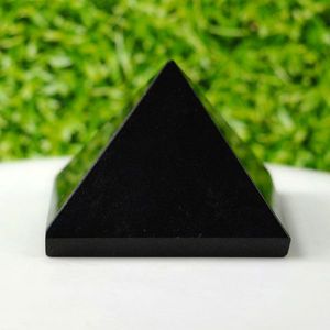 Pirámide de Ágata Negra Natural de 40-45 mm, Torre de Cristal para Protección, Estabilidad y Fuerza - Product Image 2