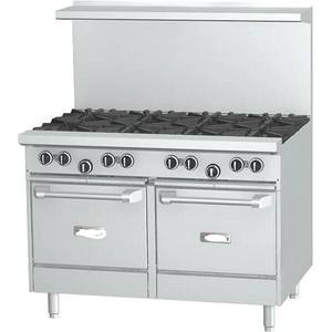 เตาแก๊สคุณภาพเยี่ยม U60-8G12SS ขนาด 60 นิ้ว 8 หัวเตา พร้อมเตาปิ้งย่างขนาด 12 นิ้ว ใช้แก๊สโพรเพน 226,000 บีทียู มีพื้นที่จัดเก็บ 2 ช่อง - Product Image 3