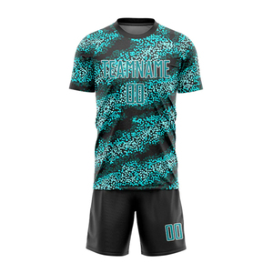 เสื้อฟุตบอลแขนสั้นระบายอากาศได้ดีพร้อมชื่อทีมและหมายเลขแบบกำหนดเอง ชุดฝึกซ้อมฟุตบอลแบบยืดได้สี่ทิศทาง - Product Image 2