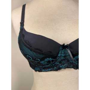Soutien-gorge rembourré en dentelle néon vert - Product Image 1