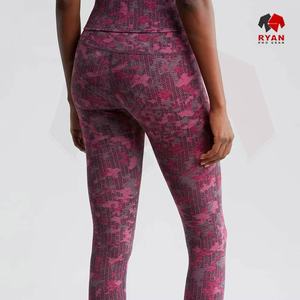 เลกกิ้งผ้าฝ้าย100% ป้องกันแบคทีเรียสำหรับผู้หญิงพิมพ์ซับลิเมชันสไตล์ลำลองสำหรับออกกำลังกายโยคะในฤดูหนาว - Product Image 3