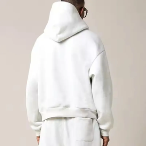 Sweat-shirt à capuche pour homme en molleton français mélangé 100% coton, coupe ample, doublé, personnalisé - Product Image 4