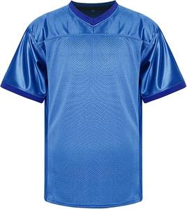 Mens Royal <b>Blue</b> Football Jersey Plain Breathable <b>Mesh</b> Quick Dry Anti-Bacterial Short Custom Team Uniform Training Workout - Product Image 1
