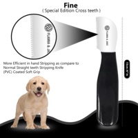 Couteau à démêler Flamia & Jabz pour chien, couteau à carder pour peigne à poils de terrier, peignes en acier inoxydable pour renard, chat, chien, cheval, peigne en bois