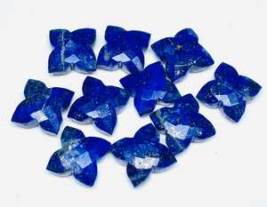 Flor de Lapislázuli Tallada a Mano, Piedra Preciosa Natural Azul para Joyería - Product Image 1