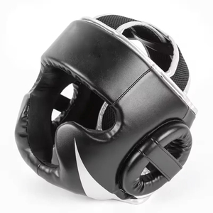 Casco de boxeo de cuero de alta calidad cómodo y transpirable Cabeza y protección Protector de cabeza de boxeo para competiciones - Product Image 3
