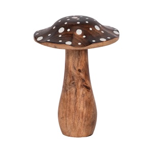 Woodland inspired wooden <b>mushroom</b> centerpiece with earthy tones and sculpted shapes perfect <b>for</b> seasonal home styling - Product Image 2