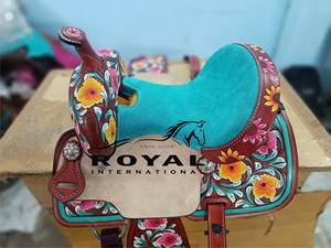 Silla de Montar para Caballo de Cuero Marrón de Alta Calidad con Estribos de Aluminio, Tamaños y Colores Personalizados Disponibles, Se Aceptan Pedidos al por Mayor - Product Image 2