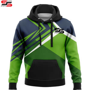 Sudadera con capucha unisex sublimación bloque de color sudaderas con capucha sublimadas con estilo en tela de poliéster - Product Image 1