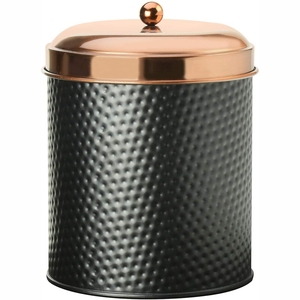 Matte Black <b>Glass</b> Kitchen Storage Jar Set with Rose Gold Airtight Lids 3PC Tea Coffee Sugar <b>Canister</b> Set for Luxury Home Decor - Product Image 2