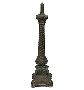 Venda alta antiguidade belo marrom de alumínio vintage obelisco da antiga estátua do egito item decorativo para casa & hotéis
