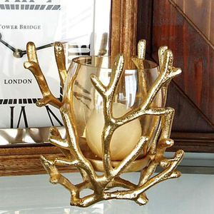 Bougeoir en verre décoratif de table avec base en métal noir fini 2025 pour bougie votive et pot à bougie - Product Image 3