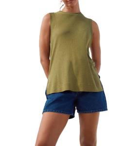 Venta al por mayor de ropa activa de secado rápido Singlet Mujeres Running Precio barato Tallas grandes Mujeres Tank Tops Cuello redondo Color sólido Slim Fit - Product Image 3