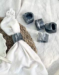 Luxury Marble Napkin Ring Holder Christmas Wedding <b>Epoxy</b> <b>Resin</b> Napkin Rings Holder <b>Table</b> Decoration and Round Shape and Sale - Product Image 4