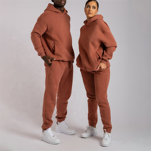 Conjunto de pantalones de chándal y Sudadera con capucha de dos piezas de algodón 100% de alta calidad para hombre, Sudadera con capucha de algodón pesado personalizada de 400Gsm, chándales para hombre - Product Image 5