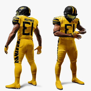 Maillot de football américain unisexe personnalisé, grande taille, respirant, en polyester, uniforme d'équipe, anti-humidité, protection UV - Product Image 6