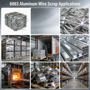 เศษลวดอะลูมิเนียม 6063 คุณภาพดี ชิ้นส่วนลวดเงางาม พร้อมสำหรับการหลอม การรีด การอัดขึ้นรูป และการใช้งานในโรงหล่อ - Product Image 4
