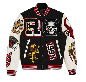 Vente en gros Chenille Broderie Baseball Letterman Vestes/Varsity Vestes Haute Qualité Personnalisé Imprimé Broderie Varsity Jacket - Product Image 3