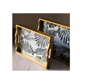 ชุดถาดเสิร์ฟอาหารร้านอาหารและโรงแรม 2 ชิ้นพร้อมที่จับตัดถาดตกแต่งขนาดใหญ่สําหรับการขายร้อน - Product Image 2