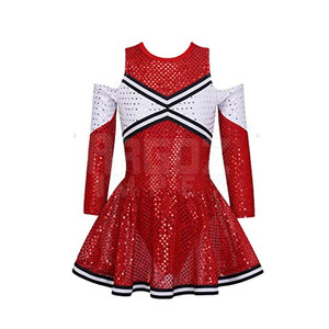 Uniforme de Porristas de Alta Calidad para Mujer, de Secado Rápido, Transpirable y Cómodo, Ligero, de Color Sólido, Personalizable, en Oferta Online - Product Image 1