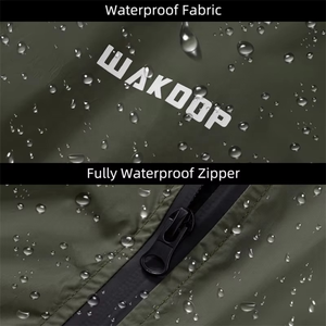 Conception personnalisée Manteau coupe-vent en polyester écologique Camo Streetwear Moto Biker Hiking Quick Dry Vestes imperméables à glissière pour hommes - Product Image 2