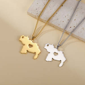 Colgante de Corazón con Mapa de Venezuela, Plata 925, Chapado en Oro, Joyería de Moissanita, Regalo para Mujeres y Hombres - Product Image 3