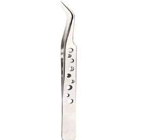 Pinzas de extensión de pestañas profesionales de alta calidad con punta de acero inoxidable regular puntiaguda colores personalizados directamente Pakistán - Product Image 3