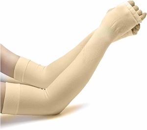 Mangas de brazo de último diseño con cubierta de mano, ropa deportiva ligera transpirable, manga de brazo de protección solar en blanco - Product Image 1