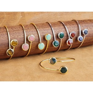 Elegant Gold & <b>Silver</b> Plated Crystal <b>Bracelet</b> with Colorful Stone Accents Resale Ready <b>Bangles</b> - Product Image 1