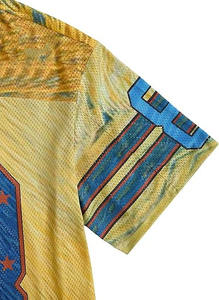 Camiseta de fútbol transpirable de manga corta a la moda, Camiseta 100% de algodón para hombre, camiseta de malla de fútbol estampada holgada - Product Image 6