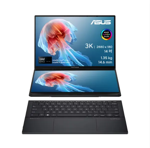 Harga pabrik baru untuk ASUS-ZenBook Pro Duo UX581 Laptop 15.6 4K UHD NanoEdge layar sentuh Intel Core i9-10980HK 32GB RAM 1TB S