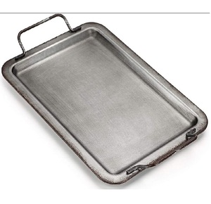 Bandeja DE SERVICIO DE Metal antiguo con asa, diseño martillado, decoración del hogar, decoración de mesa, suministro de Hotel, bandejas de servicio de Navidad - Product Image 2