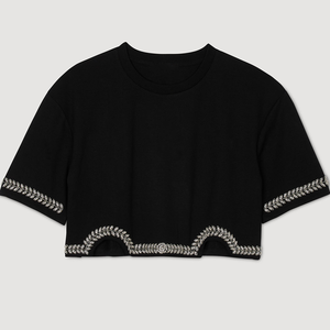 Camiseta de diamantes de imitación para mujer de calidad profesional, Camiseta cómoda con diamantes de imitación de tu propio diseño - Product Image 3