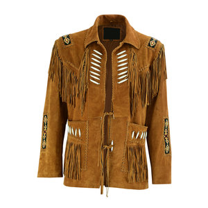 Chaqueta de cuero de vaquero con estilo para hombre de estilo occidental Original 100% para hombre - Product Image 3