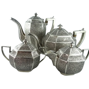 Juego de té y café de boda Chapado en plata India pura para uso doméstico y hotelero El proveedor ofrece precios baratos al por mayor - Product Image 5