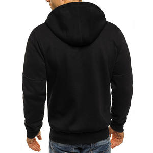 Sweat à capuche zippé pour homme, personnalisable avec logo, pull d'hiver respirant à séchage rapide, en molleton teint uni de haute qualité, vente en gros OEM - Product Image 2