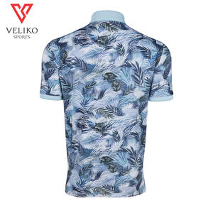 Chemises pour hommes en polyester et élasthanne de haute qualité, imprimées, décontractées, vente en gros, logo personnalisé, tailles plus, polos de golf, tissu jersey - Product Image 2