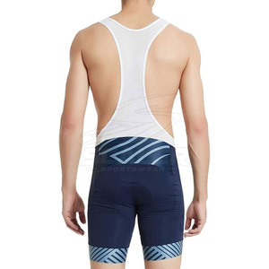 Cuissard de cyclisme athlétique respirant et extensible dans quatre directions, en Spandex/Polyester, avec bretelles en maille absorbant les chocs - Product Image 4