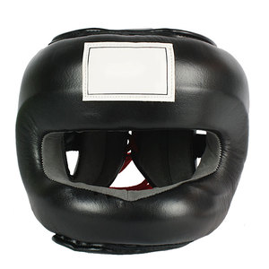 Protège-tête de boxe en cuir au design personnalisé avec caractéristiques de sécurité et respirantes Option de logo personnalisé Nouvelle arrivée - Product Image 1