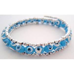 Cuentas de moda para pulsera con diseño de mal de ojo Material plástico - Product Image 2