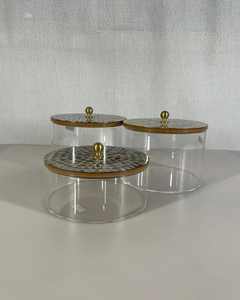 กล่องของขวัญทำจากไม้สุดหรูกล่องเก็บอาหารแฮนด์เมดฝามุกแม่สำหรับใส่ขนมของขวัญวันรอมฎอน - Product Image 3