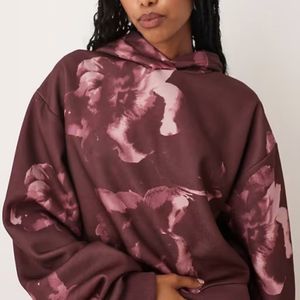 Women Plus Size Eco-Friendly Winter Fleece Reversible Hoodies <b>Sweatshirts</b> Loose Casual <b>Short</b> <b>Sleeve</b> Pullover tie dye Hooded - Product Image 3