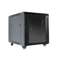 Rak Server Jaringan 12U 19 Inch untuk Pusat Data Dalam Ruangan, Rak Berdiri Lantai, Kemasan Datar 19 Inch, Terbongkar untuk Ekspor, Grosir Kabinet