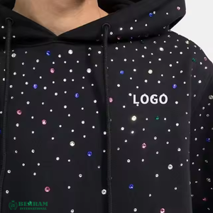 Sweat à capuche vintage personnalisé pour hommes 100% coton 400 GSM épaule tombante surdimensionné recadrée Street Wear sweats à capuche pour hommes - Product Image 2