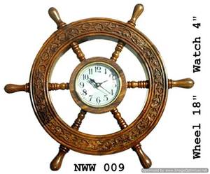 Made of Wooden Round Shape Wall Decoration <b>Clock</b> Superior Quality Brown Color Home and Hotel Decorating Wall <b>Clock</b> for Sale - Product Image 5