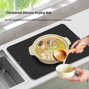 Customized <b>Silicone</b> Heat-Insulating Draining <b>Mat</b> for Washbasin Dining Table Kitchen-Modern and Simple Design - Product Image 2